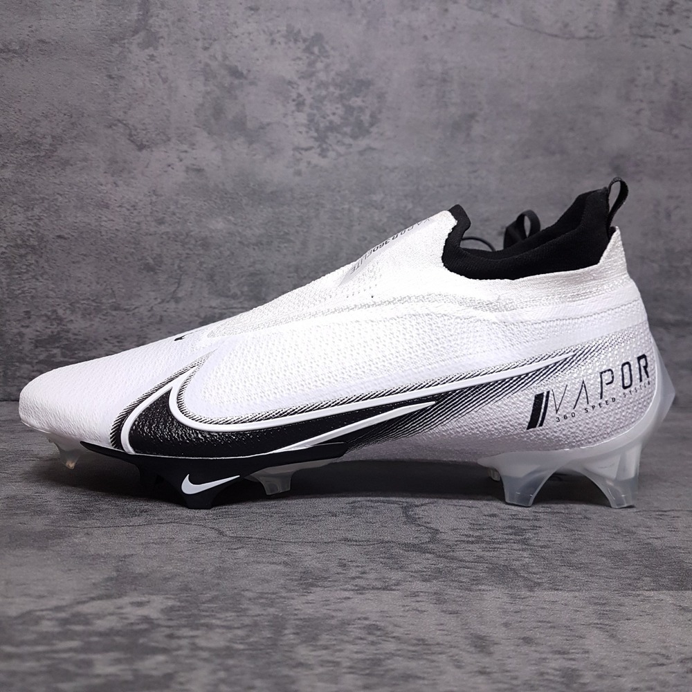 NIKE Vapor‎ Edge 360 Elite Flyknit Football Cleats Mens 14.5 White Black Panda
